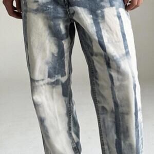 Overalls Jeans Men 34 Denim Art Dye